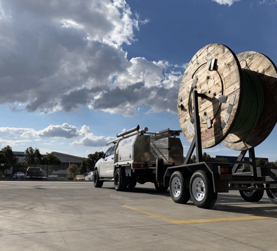 Electrical Spooling Truck — Fibre Optic Installation in Brisbane, QLD