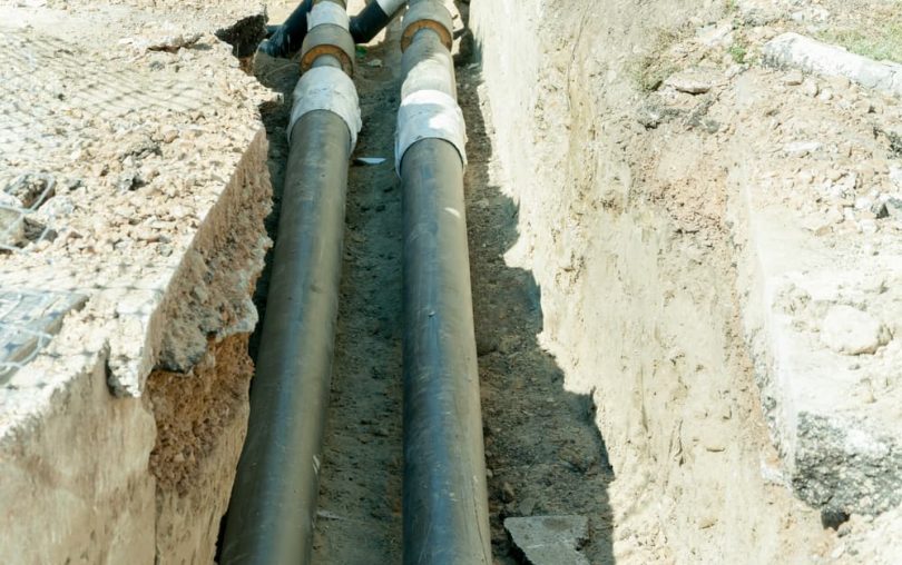 Underground Pipe Installation In Progress — Fibre Optic Installation in Logan, QLD