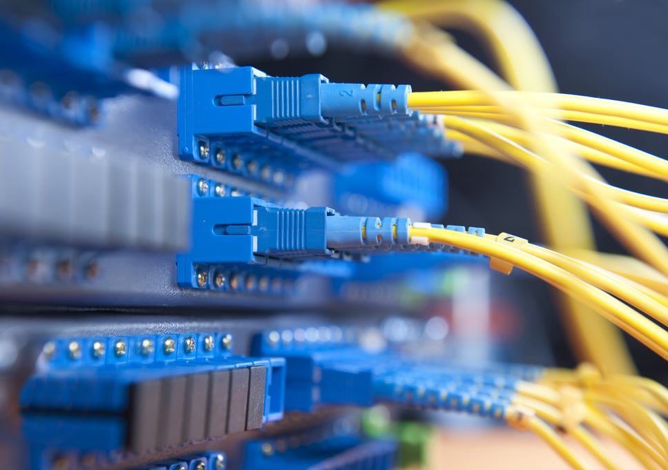 Close-up Of A Fibre Optic Cables