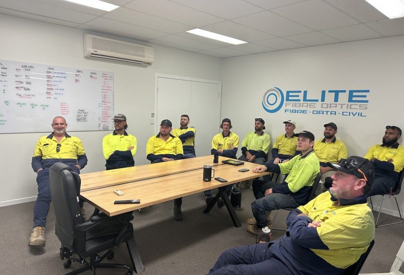 Elite Fibre Optics team meeting